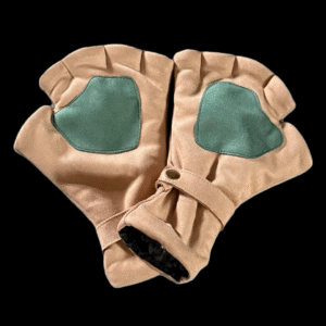 Fingerless Winter Gloves – Soft, Warm & Stylish - Beige Green Black