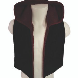 Assassin’s Creed-Inspired Hood with Pockets – Black Red Wine