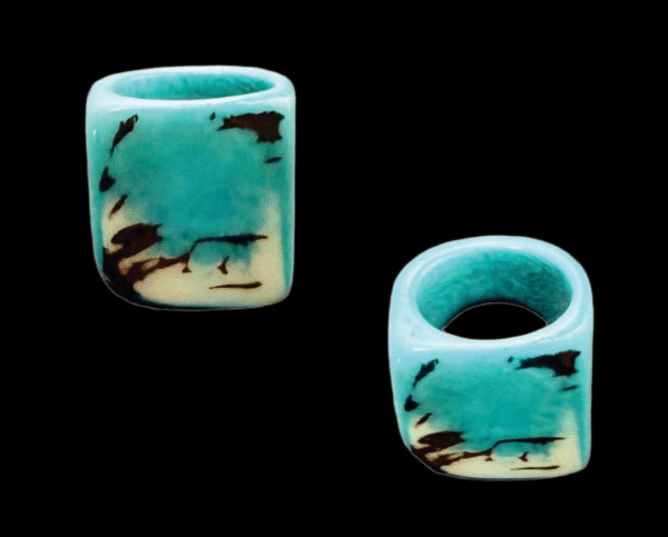 “Ocean Mist” Handcrafted Resin Ring – Calm, Cool & Bold - Size 6 - Image 2