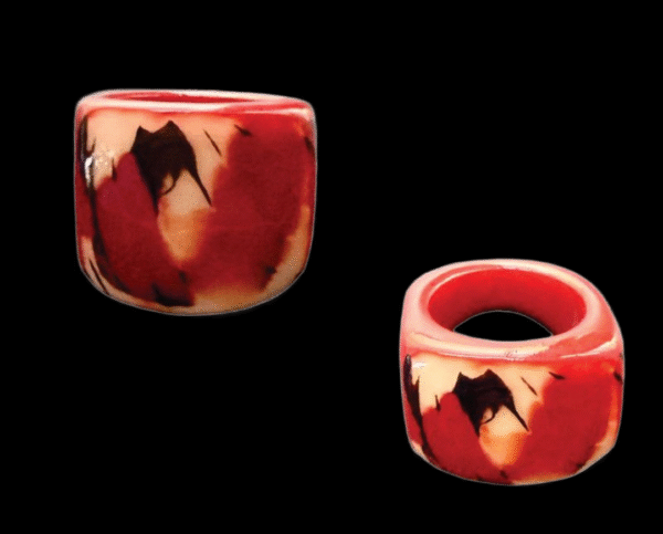 “Inferno Flame” Handcrafted Resin Ring – Bold, Fiery & Unforgettable - Size 6 - Image 2