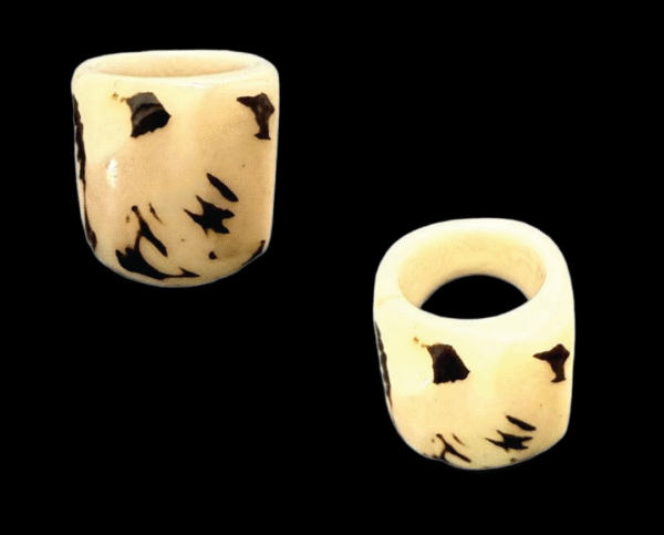 White Flame Handcrafted Resin Ring - Size 7 - Image 2