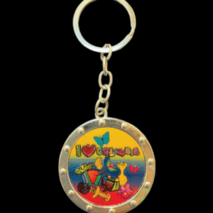 "I ❤️ Colombia" Metal Keychain – Cultural Icons Edition