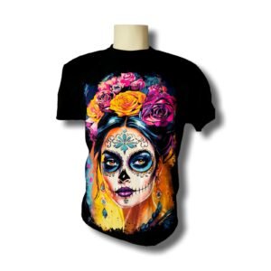 "Vibrant Rose Catrina Glow T-Shirt "