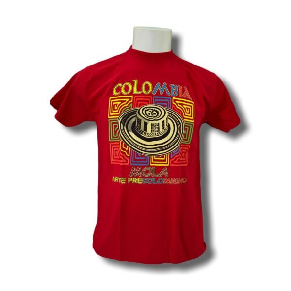 Colombia Mola Art – Red Pre-Columbian Heritage Tee