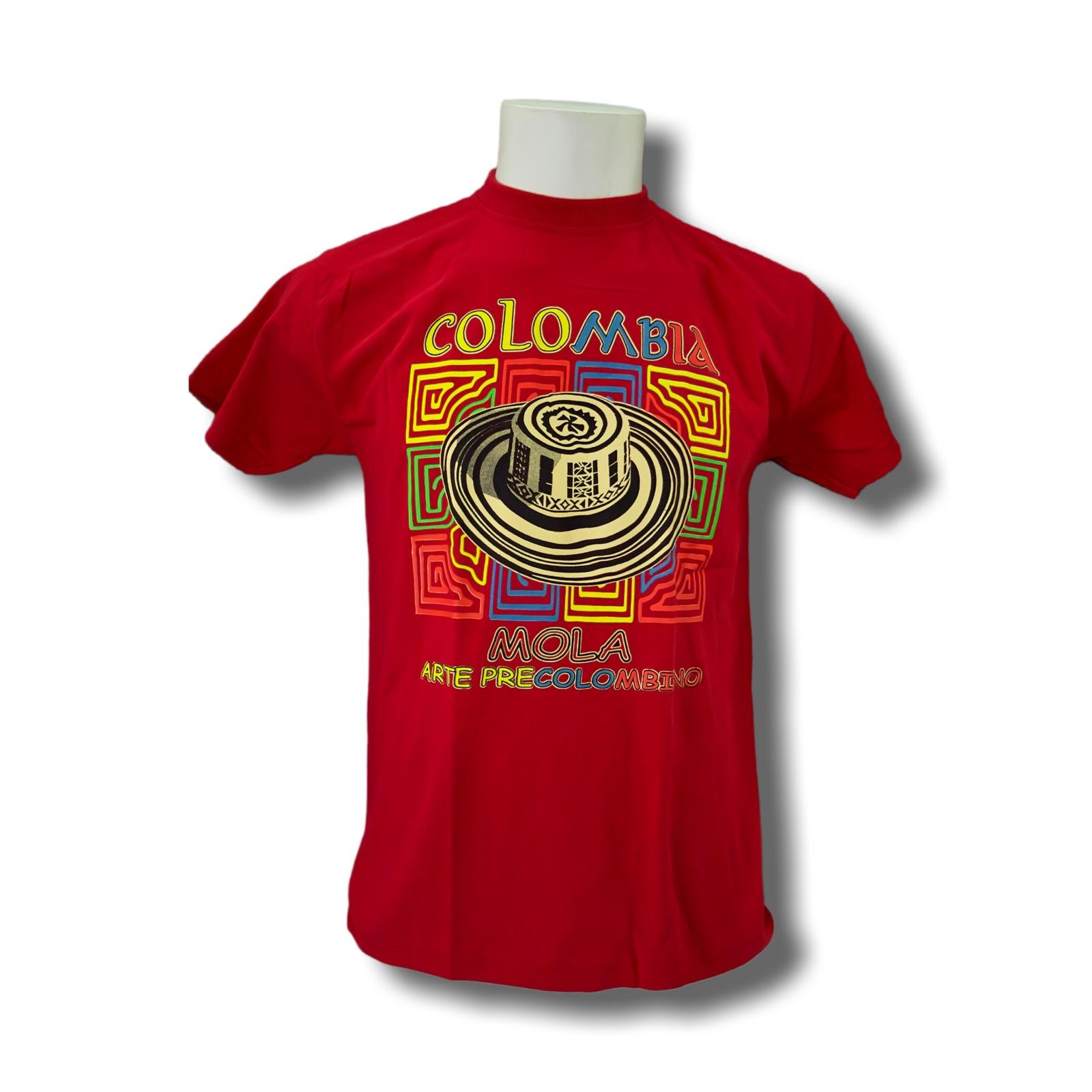 Colombia Mola Art – Red Pre-Columbian Heritage Tee