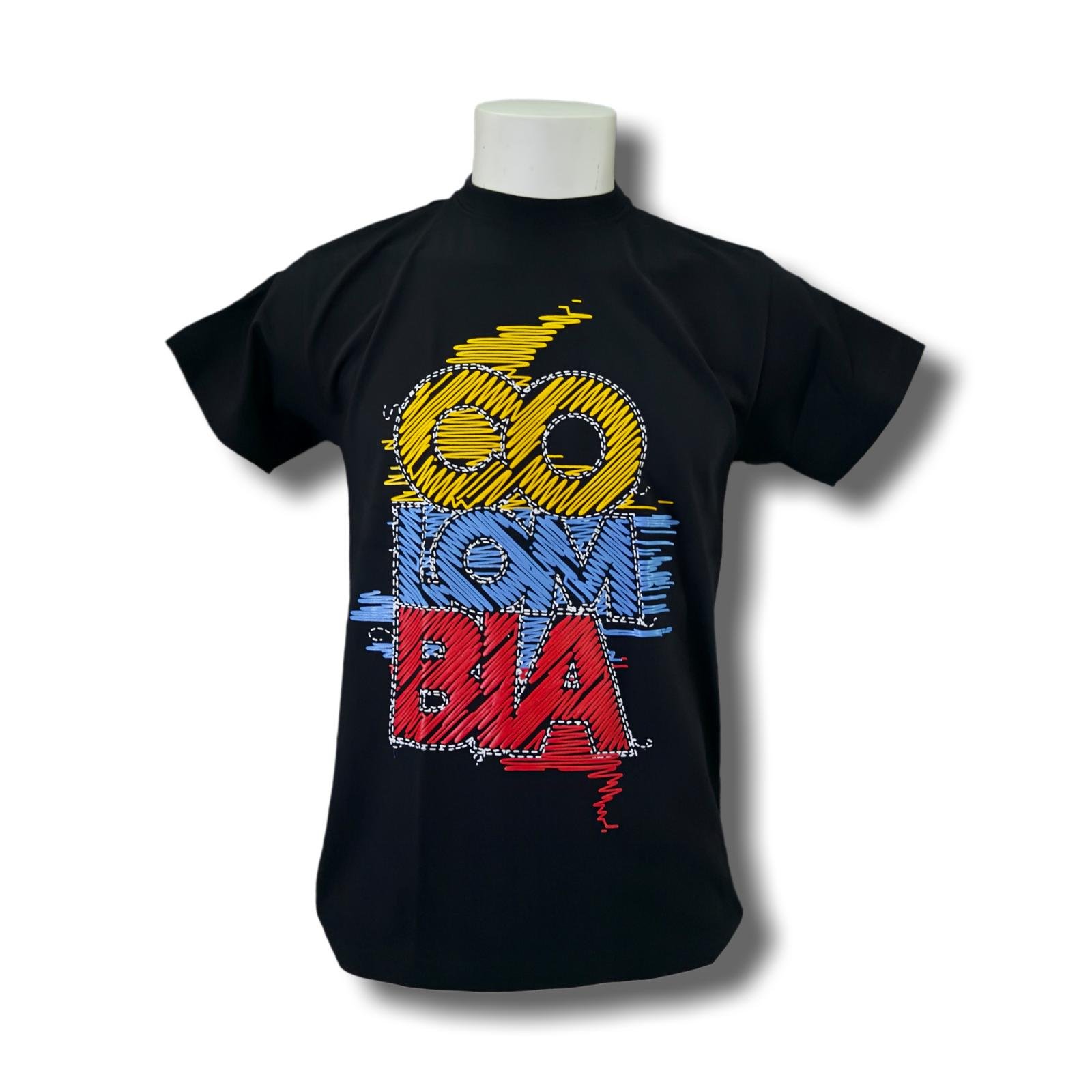 Sketch Colombia Tee – Vibrant Flag Edition
