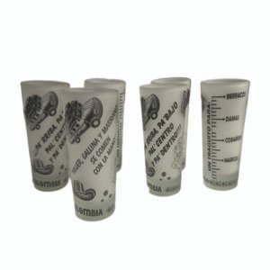 Colombian Tequila Shot Glasses – Set of 6 with Funny Sayings