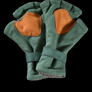 Fingerless Winter Gloves – Soft, Warm & Stylish - Green Brown