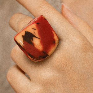 “Inferno Flame” Handcrafted Resin Ring – Bold, Fiery & Unforgettable - Size 6
