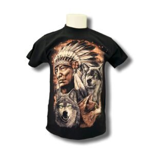 Tribal Spirit & Wolves Glow T-Shirt