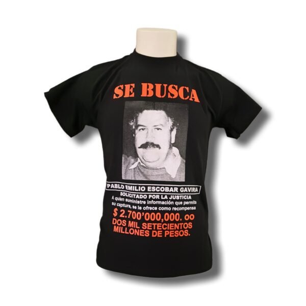 "SE BUSCA" Pablo Escobar Graphic Tee – Retro Poster Style