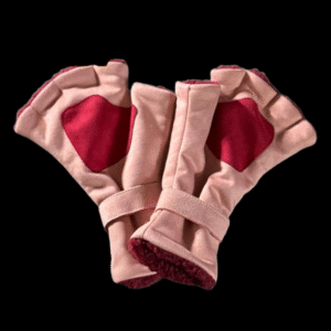 Fingerless Winter Gloves – Soft, Warm & Stylish - Pink Red