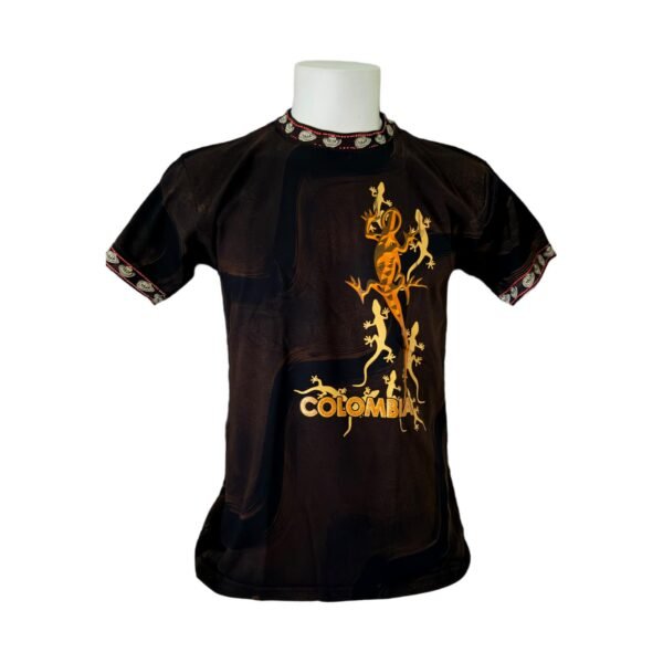 “Colombia Jungle Spirit” Brown T-Shirt – 100% Cotton – Nature-Inspired Design