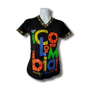 Colombia Pre-Columbian Neon Shirt – Electric Identity – 100% Cotton