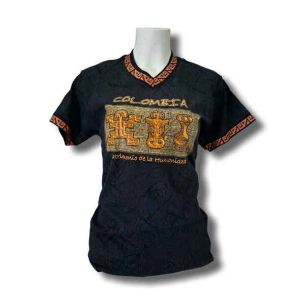 Colombia Heritage T-Shirt – 100% Cotton – Ancient Gold Design