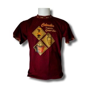 Colombia Tierra Querida – Cultural Heritage Maroon T-Shirt