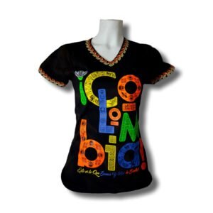 Vibrant Neon Colombia Pride T-Shirt