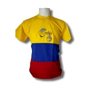 Colombian Flag Men's Tee - Traditional Icons Embroidery