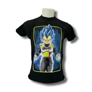 Super Saiyan Blue Vegeta Neon Glow T-Shirt