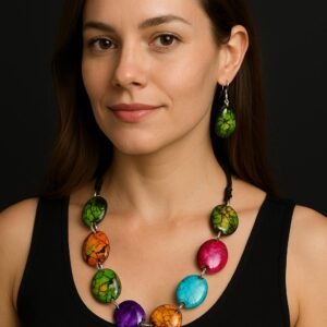 "Aurora Viva" Set – Handmade Multicolor Necklace and Earrings