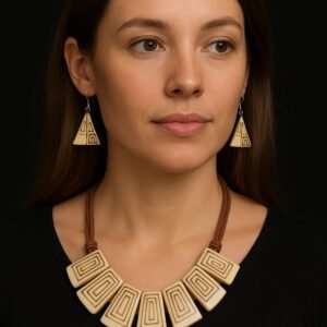 “Ancestral Roots” Set – Handmade Ethnic Necklace & Earrings