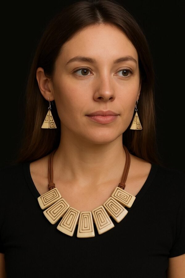 “Ancestral Roots” Set – Handmade Ethnic Necklace & Earrings