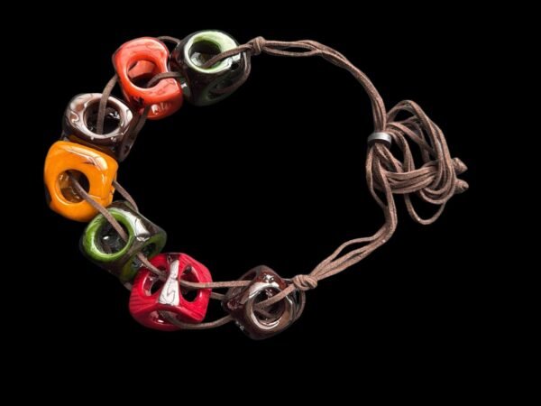 “Urban Rhythm” Set – Bold Multicolor Necklace & Earrings - Image 3
