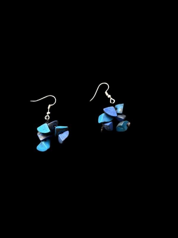 “Blue Tide” Set – Natural Shard Necklace & Earrings - Image 2