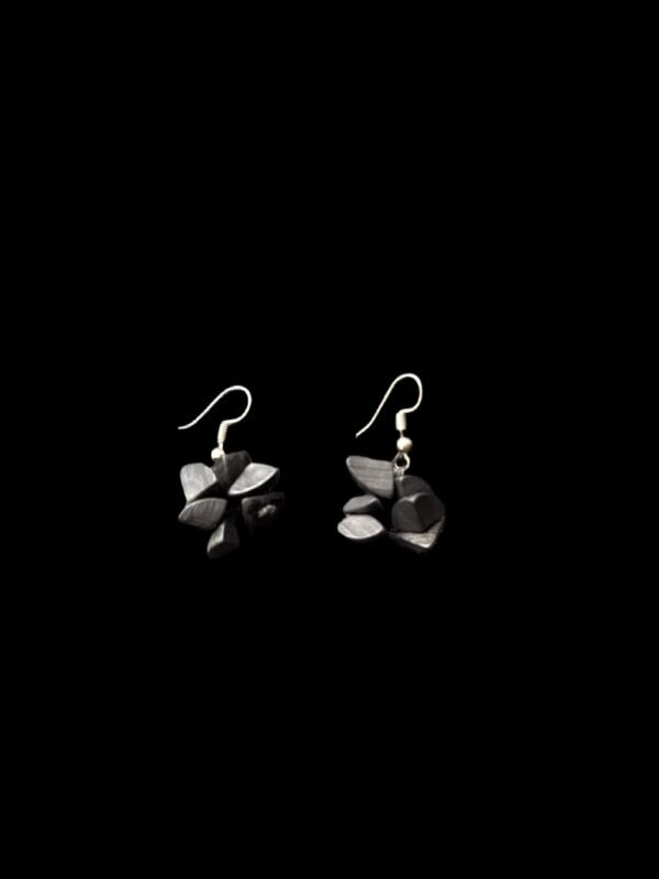 “Ebony Shadow” Set – Deep Black Necklace & Earrings - Image 2