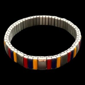 Colombian Flag Elastic Steel Bracelet