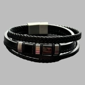 Quad Leather Wrap with Steel Accents_013_1678