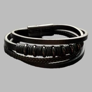 Quad Leather Wrap with Steel Accents_015_1678