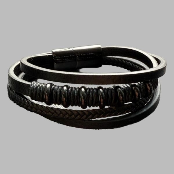 Quad Leather Wrap with Steel Accents_015_1678